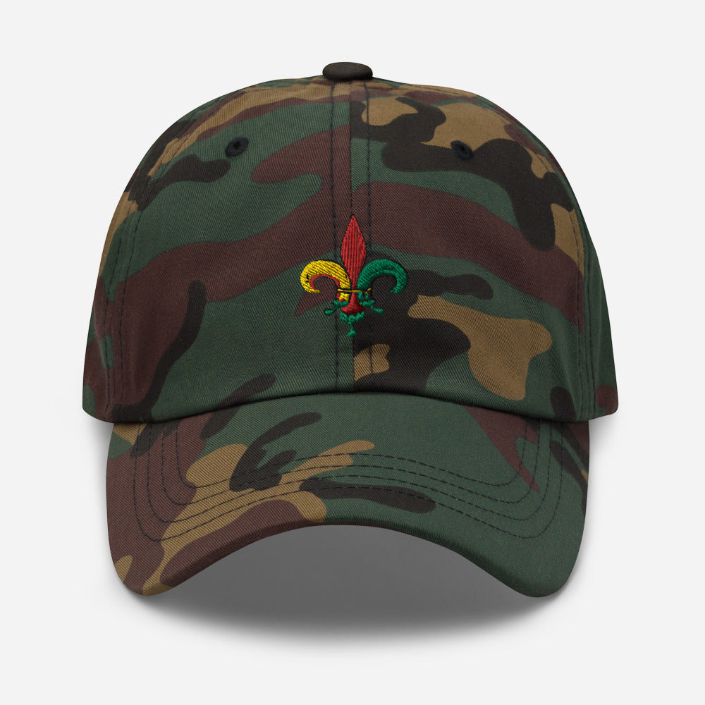 Fleur de Lis Dad Hat - Hot Sauce - Adjustable Strap – Uncle Pizzas®